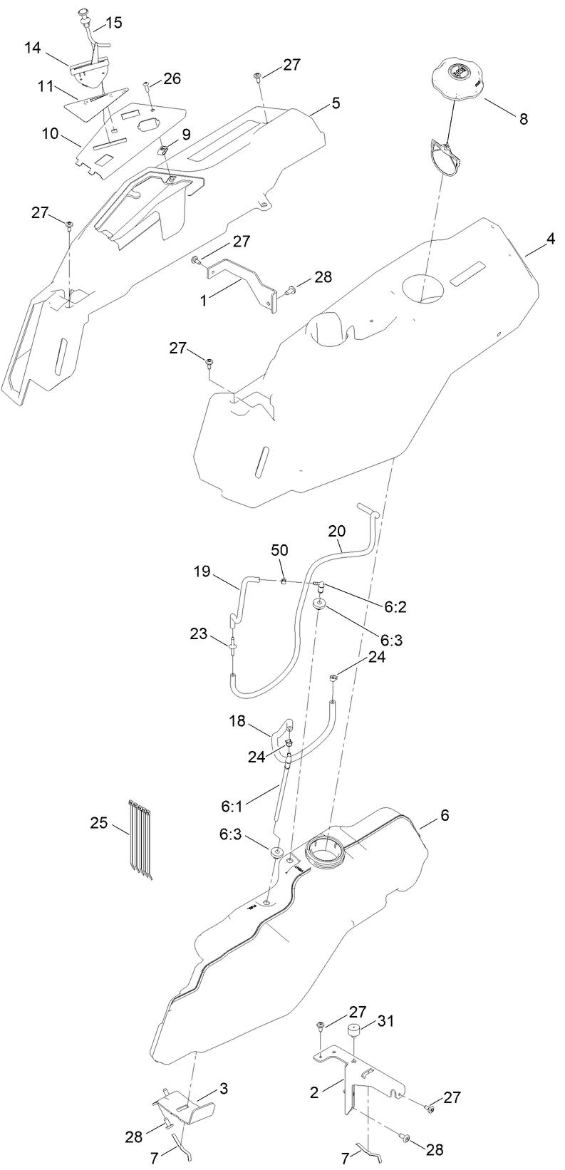 Fuel Pod and Body Styling Assembly