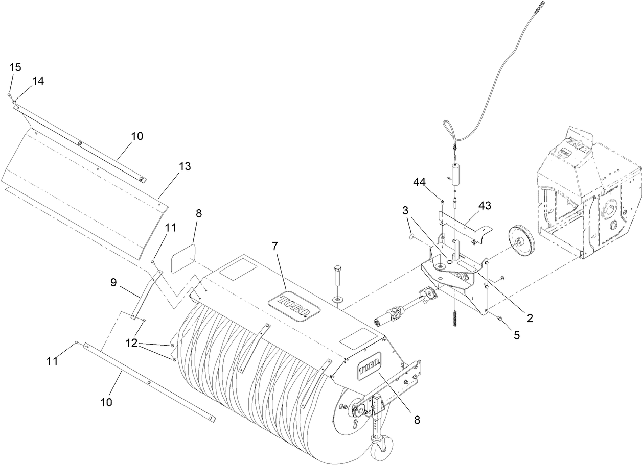 Broom and Deflector Assembly