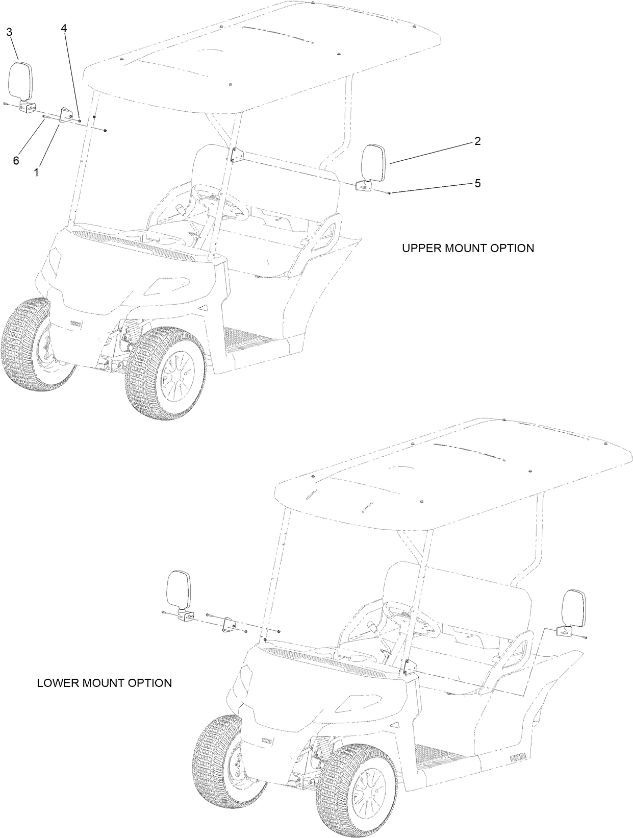 Side Mirrors Kit Assembly No. 145-7140