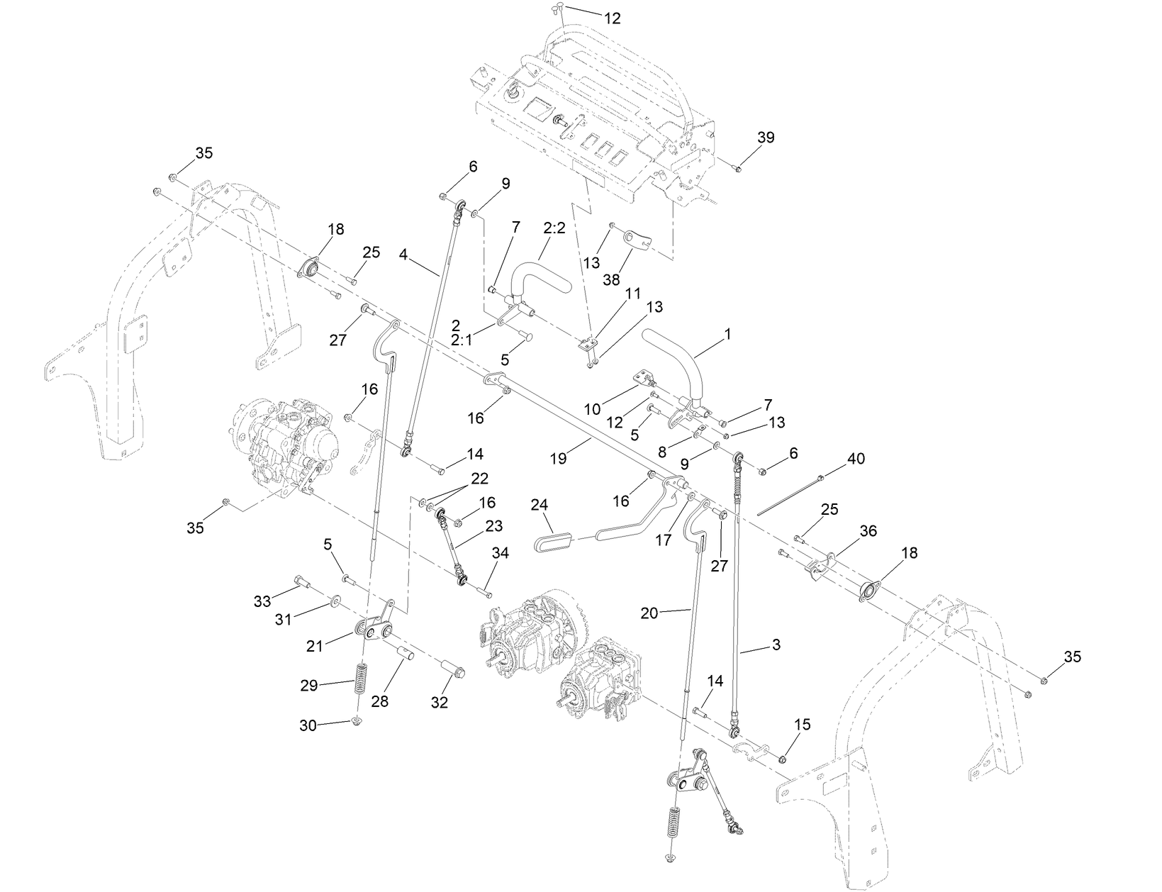 Speed Control and Parking Brake Assembly
