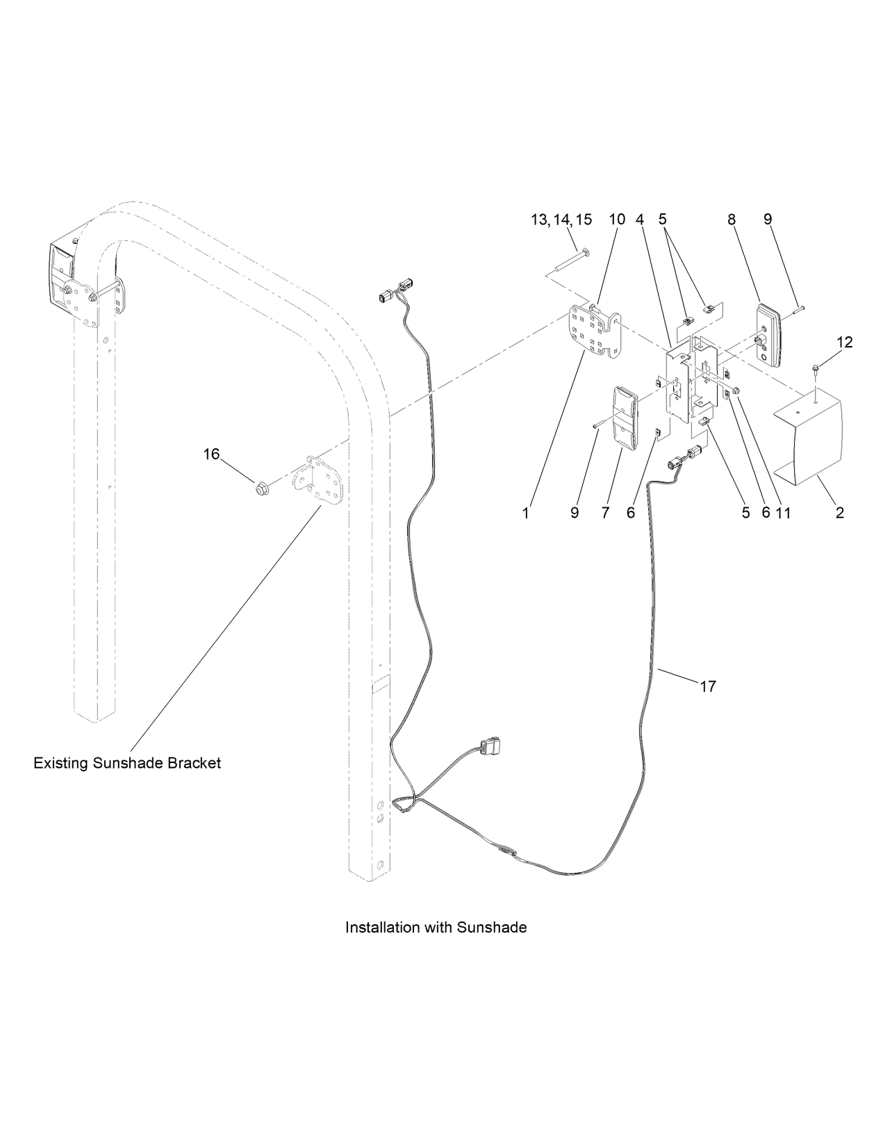 Turn Signal Kit Assembly Installation with Sunshade