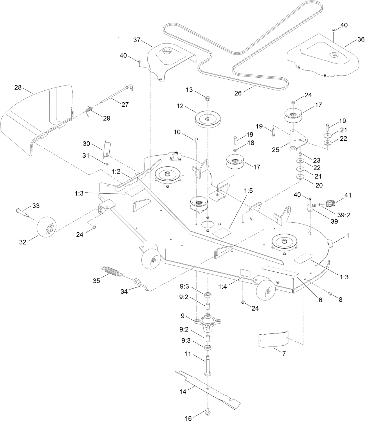 60in Deck and Decal Assembly