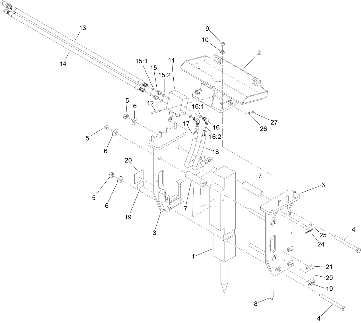Breaker Attachment Assembly