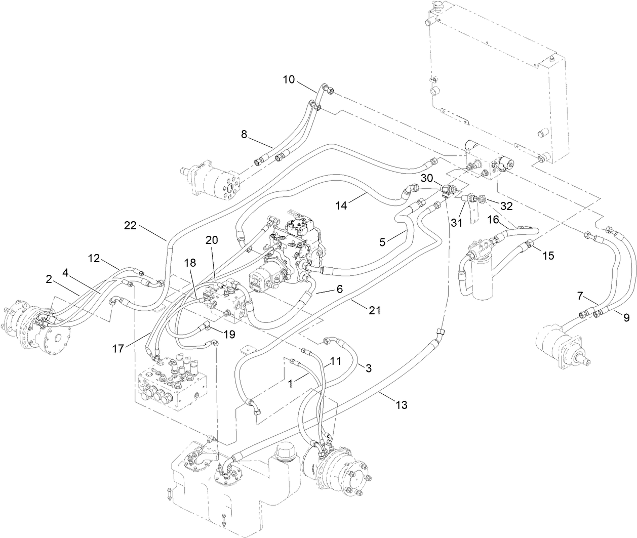 Transmission Circuit Hydraulic Hose Assembly