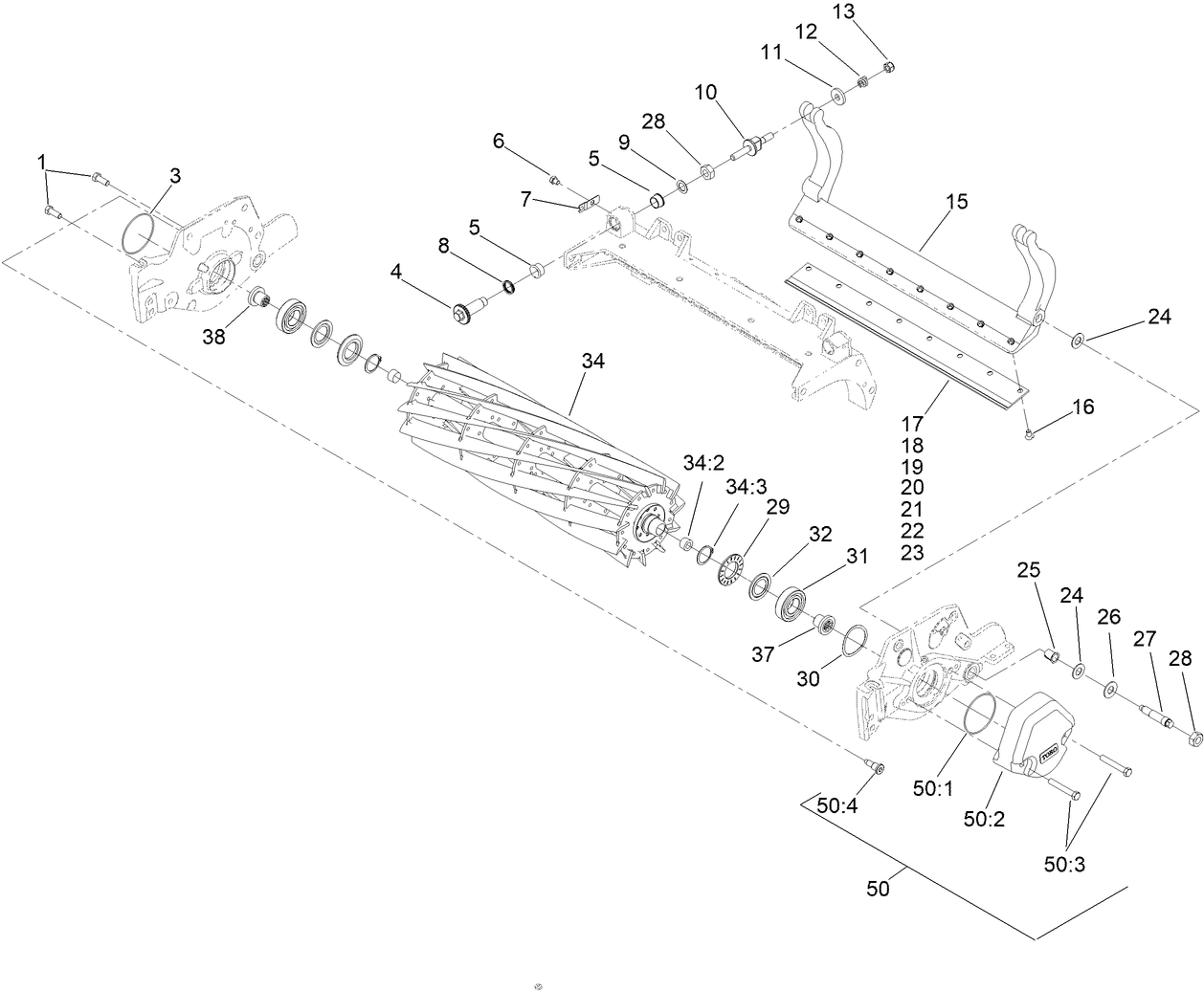 Reel and Bedbar Assembly