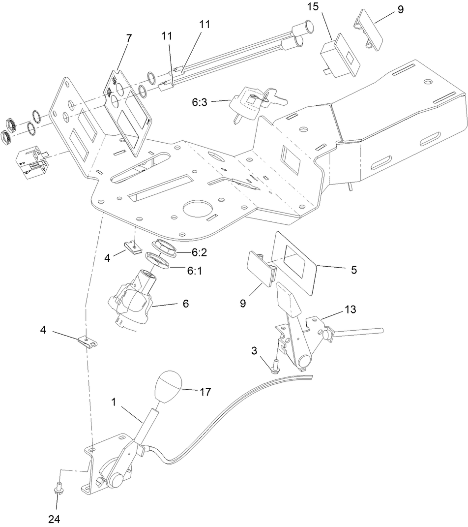 Ignition, Throttle and Choke Control Assembly