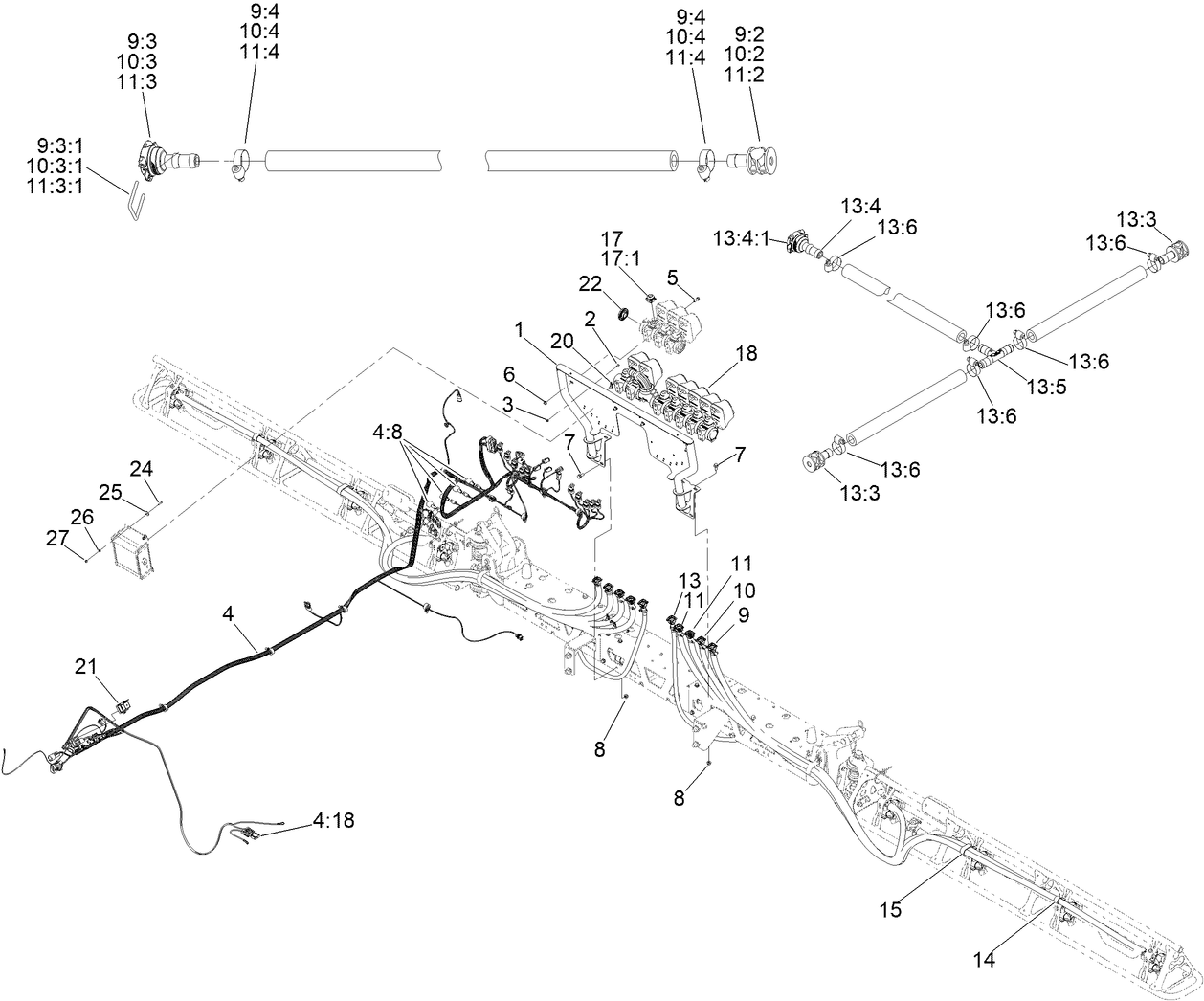 Wire Harness and Section Valve Assembly