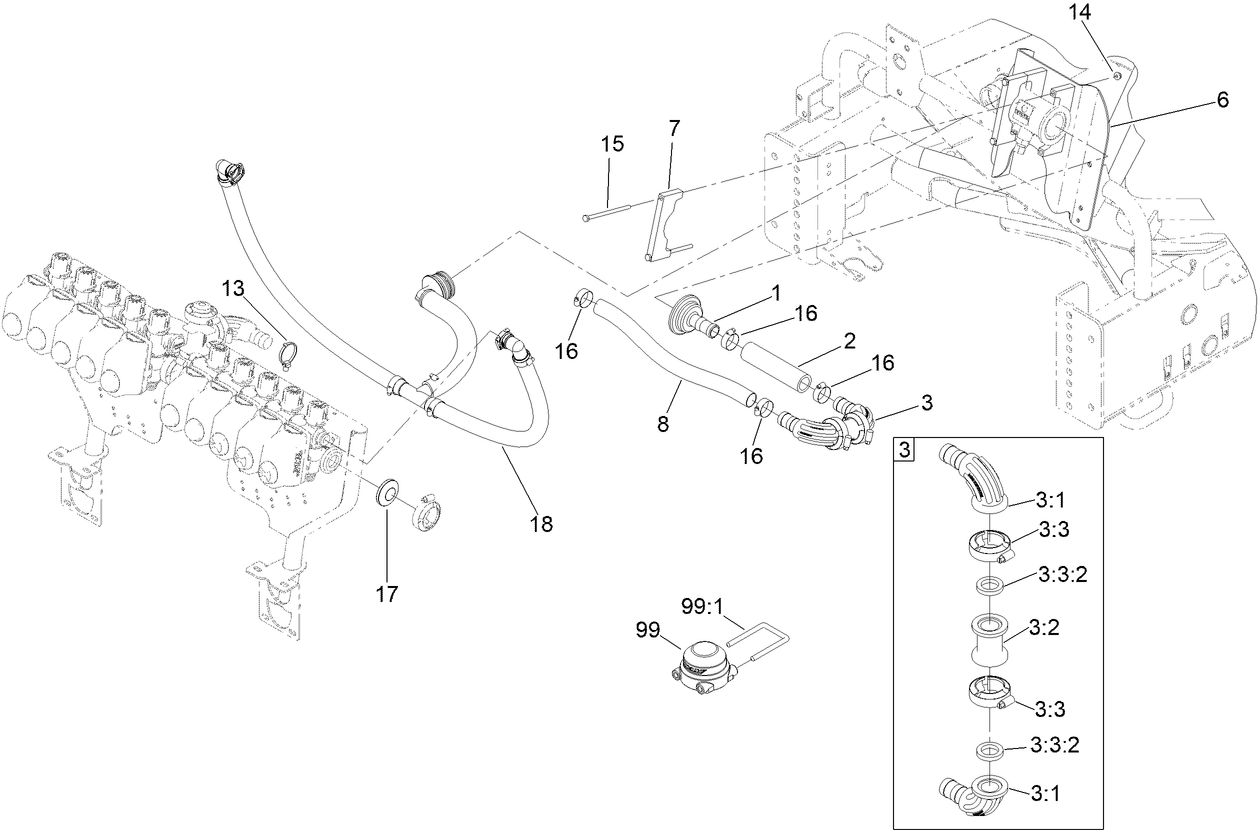 Flowmeter Mount and Hose Assembly