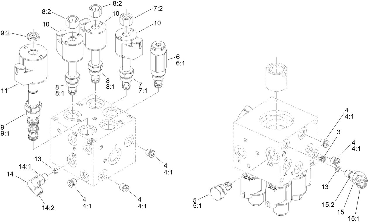 Hydraulic Lift Manifold Assembly No. 125-5187