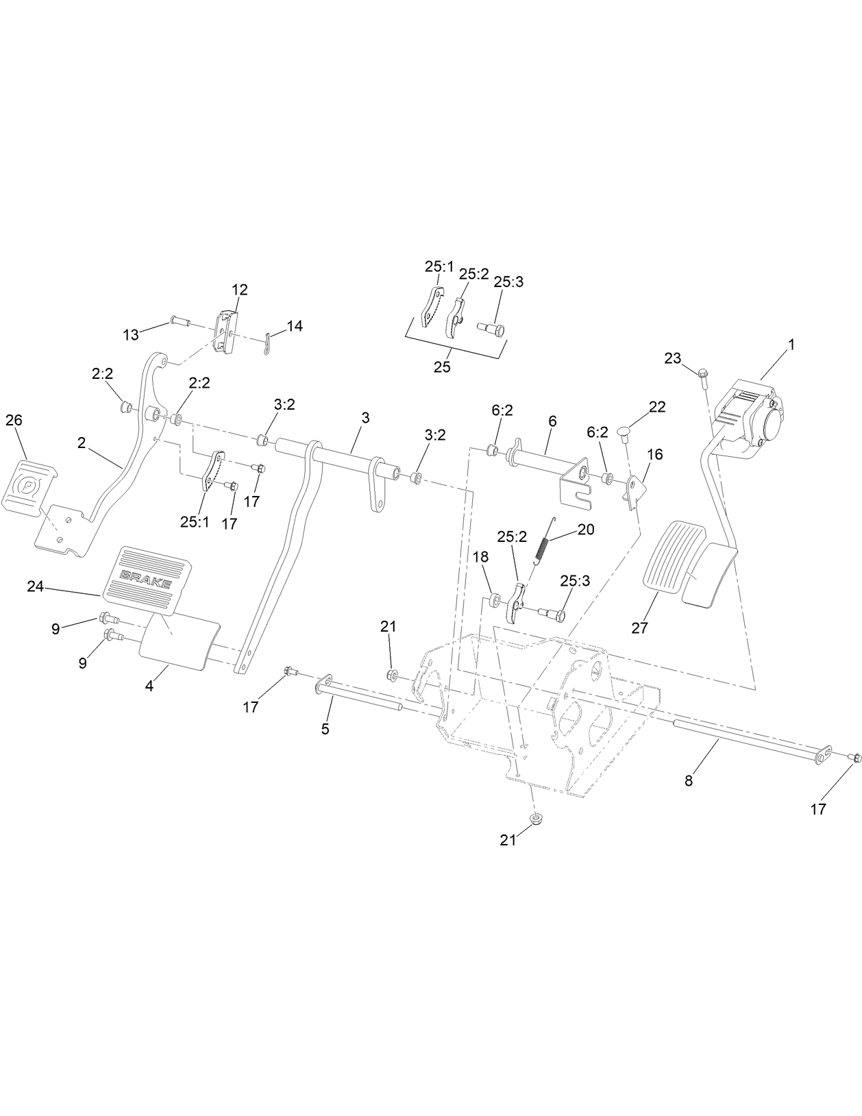 Brake and Throttle Pedal Assembly