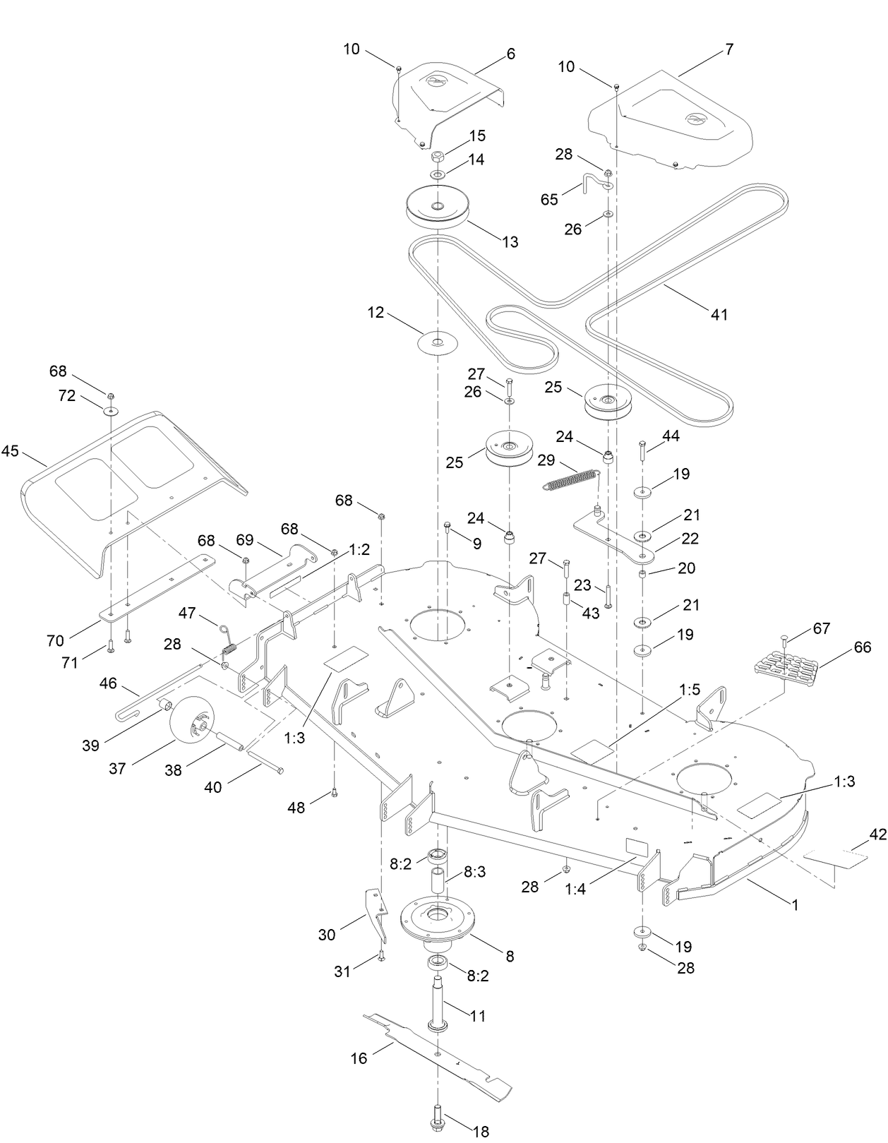 60inch Deck and Blade Assembly