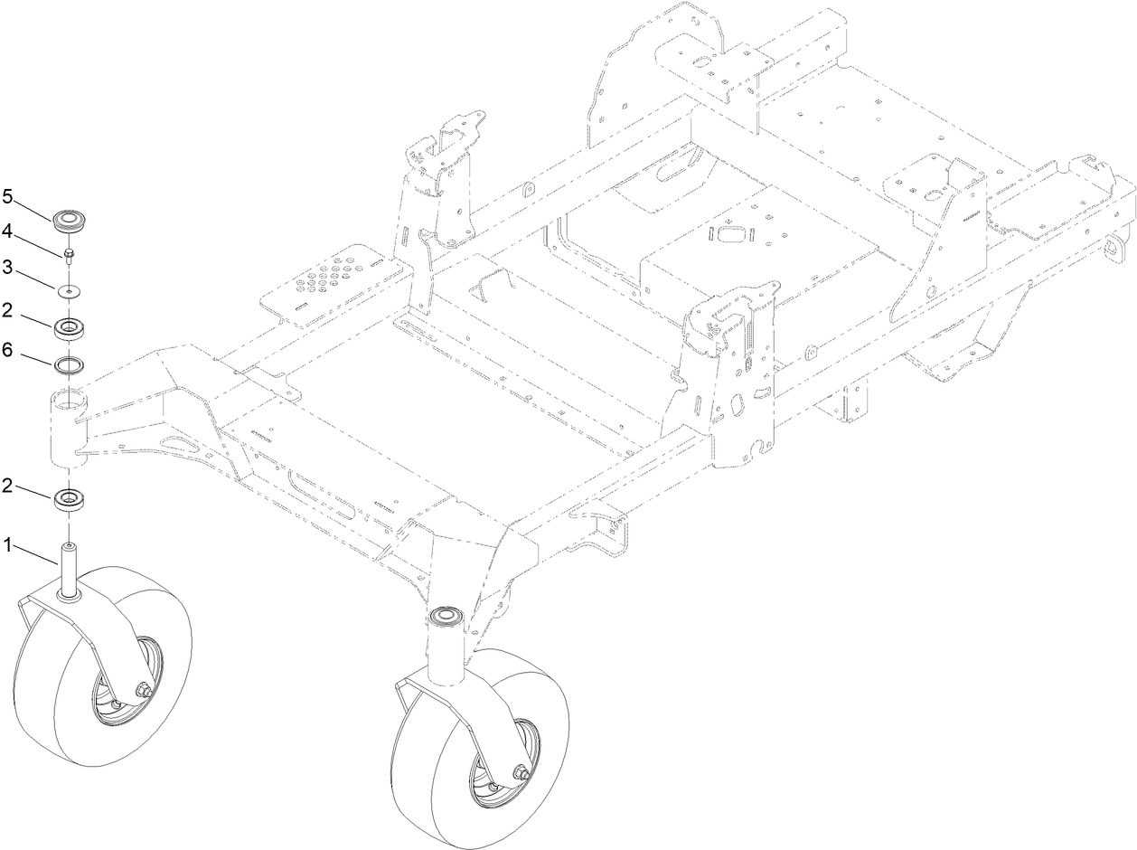 Front Caster Wheel Assembly