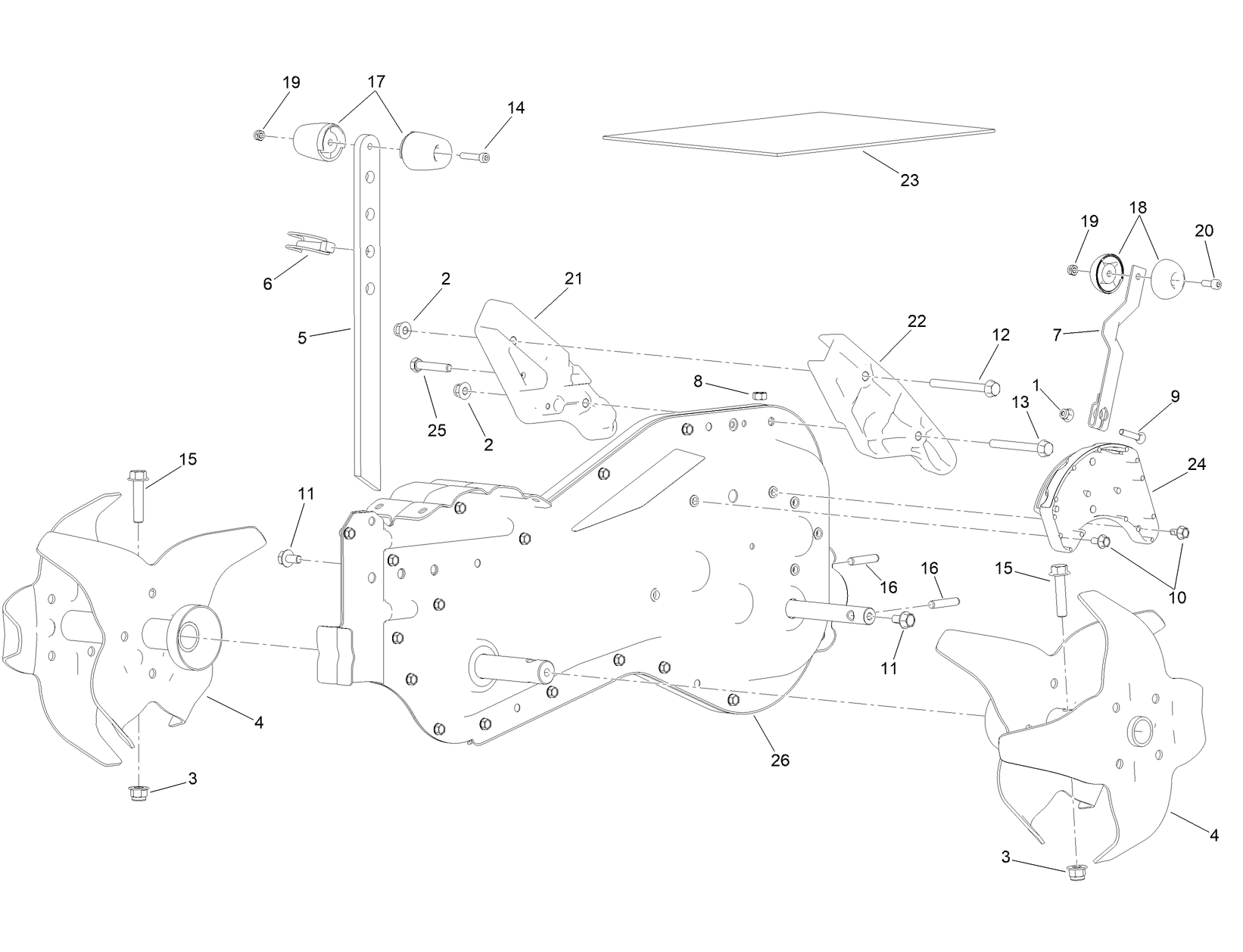 Tines and Transmission Assembly