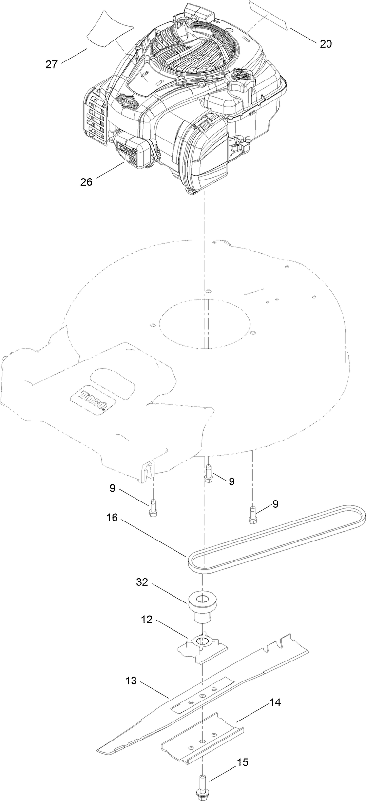 Engine and Blade Assembly