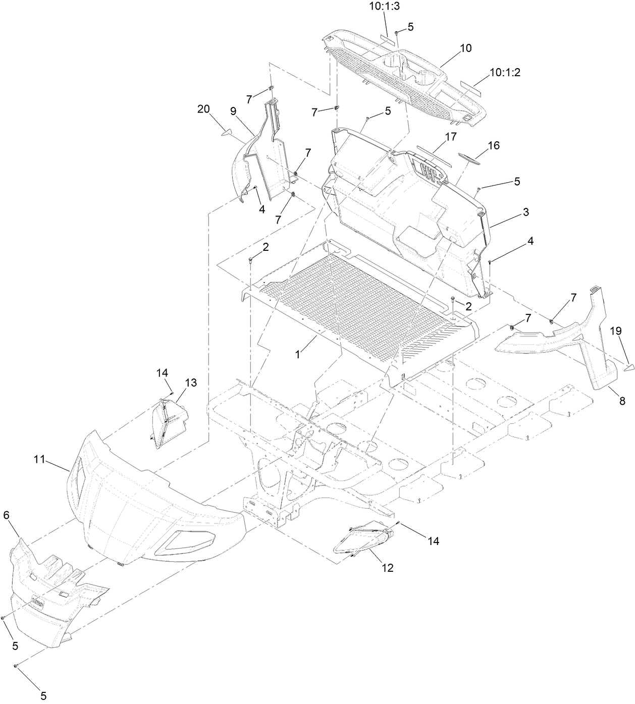 Hood, Front Fenders and Dash Assembly
