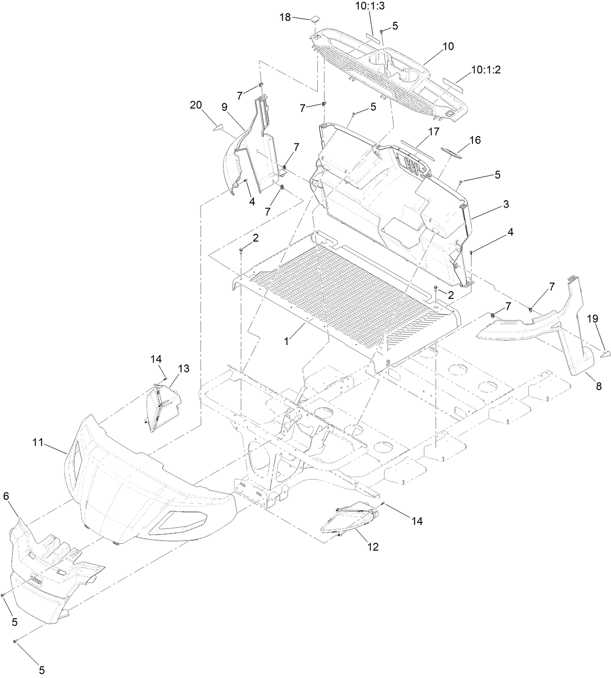 Hood, Front Fenders and Dash Assembly