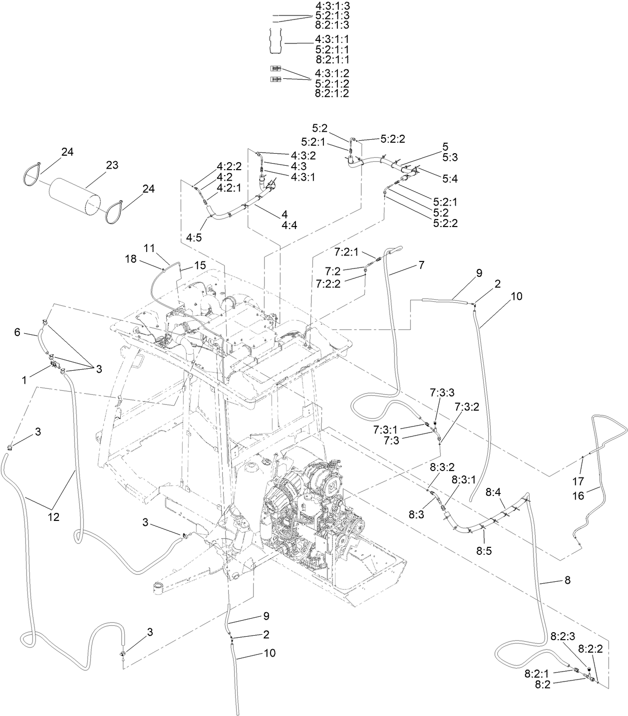 Engine Hose Routing Assembly