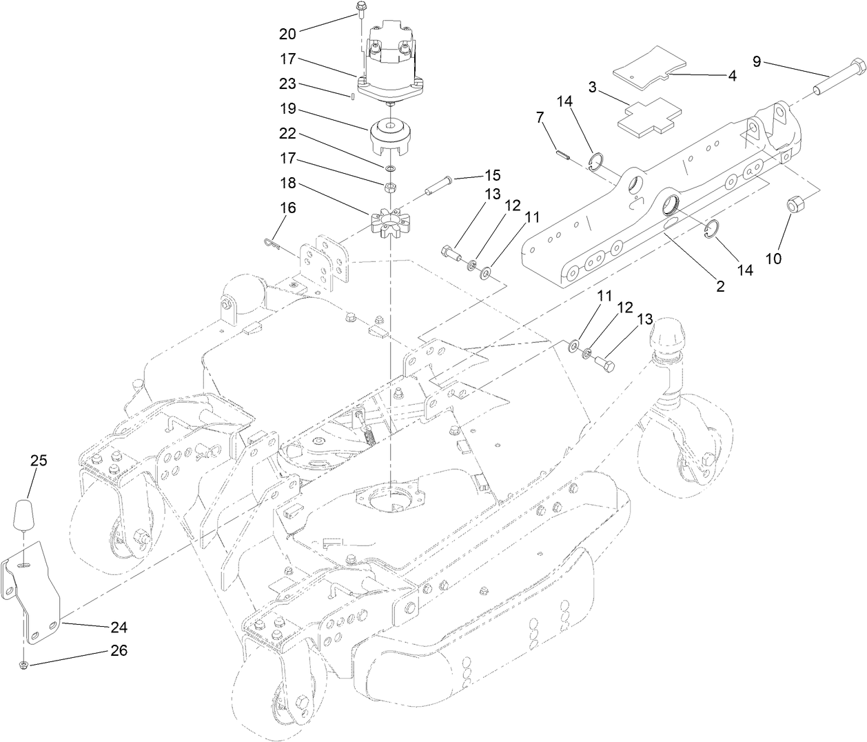 Left Deck Mount Assembly