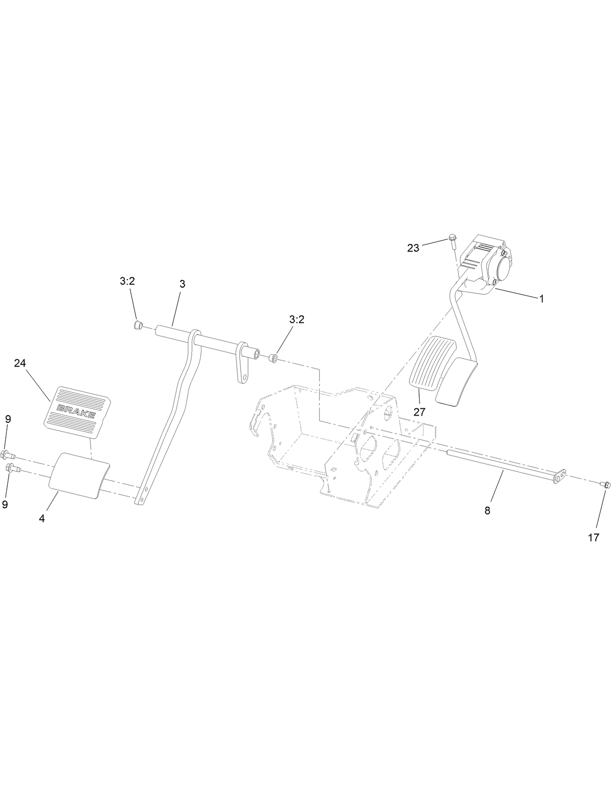 Brake and Throttle Pedal Assembly