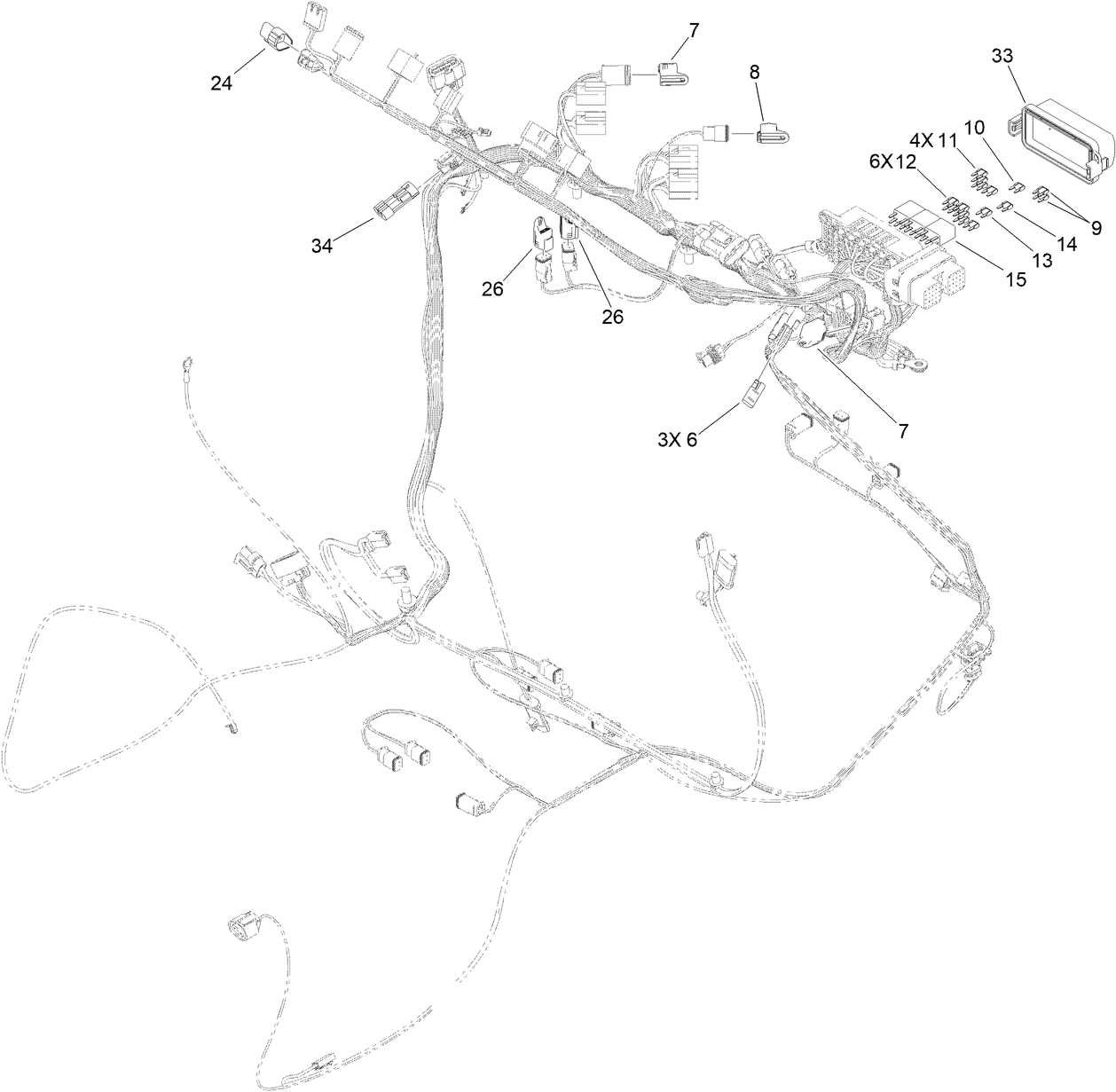 Main Wire Harness Assembly No. 122-2172