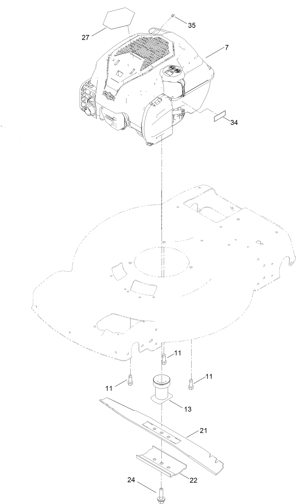 Engine and Blade Assembly