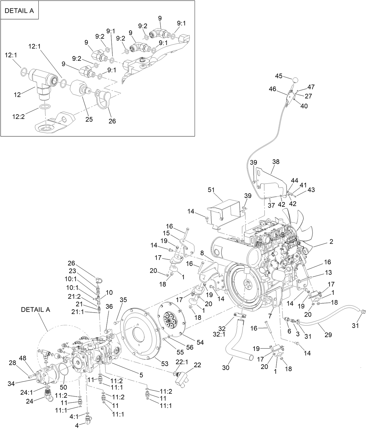 Engine and Pump Assembly