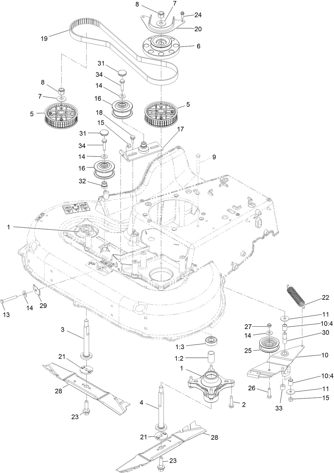 Spindle and Blade Assembly
