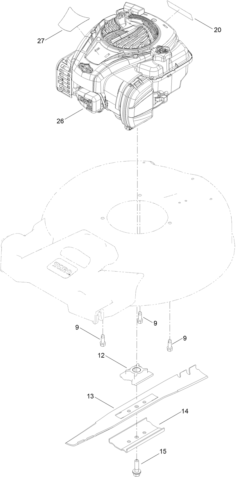 Engine and Blade Assembly