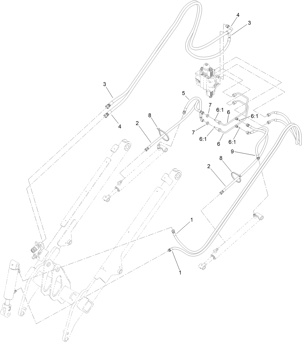 Loader Arm Hydraulic Assembly