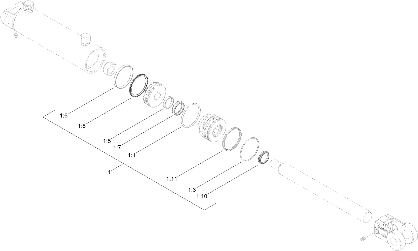 Hydraulic Cylinder Assembly No. 145-3202