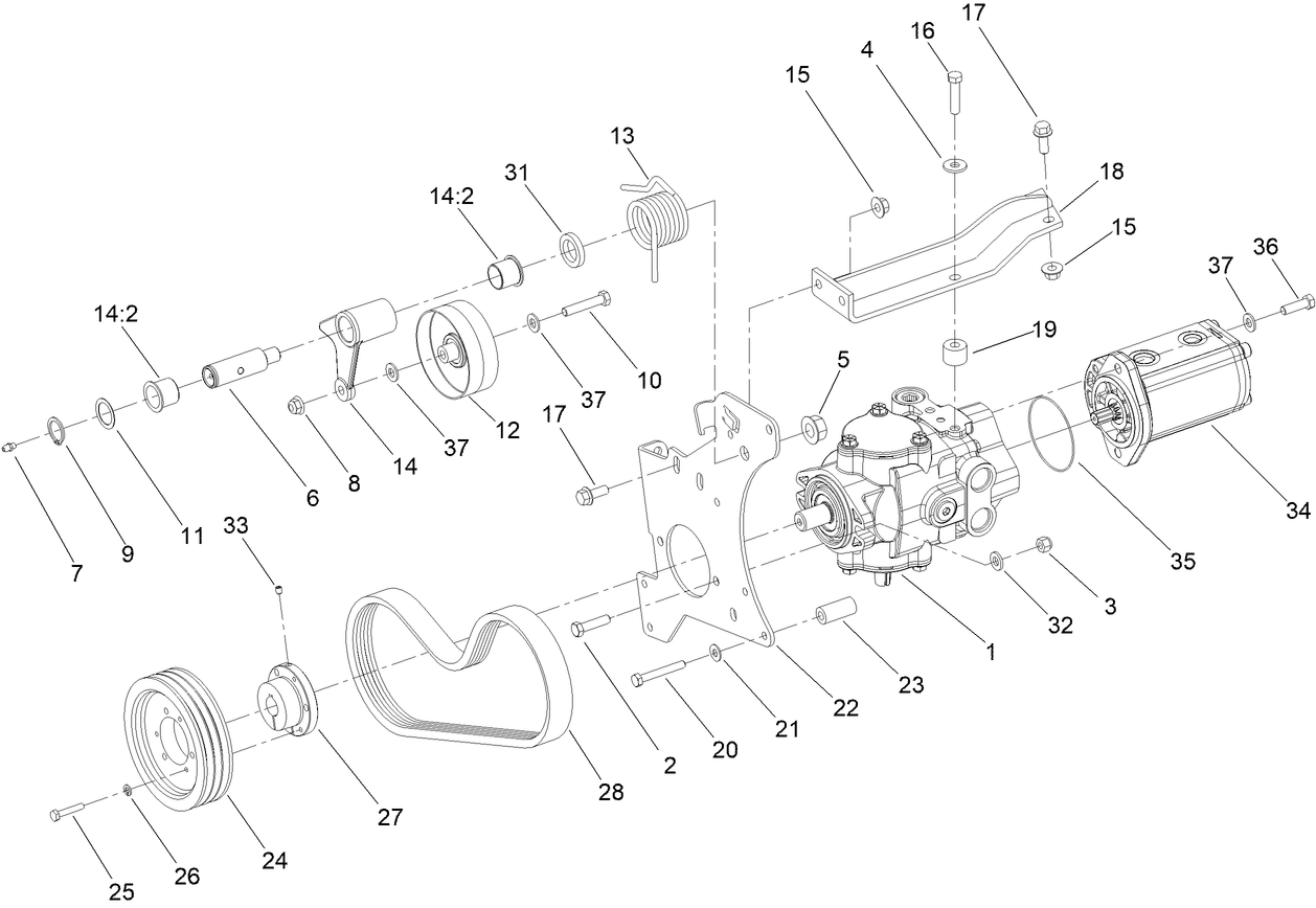 Piston Pump and Gear Pump Assembly