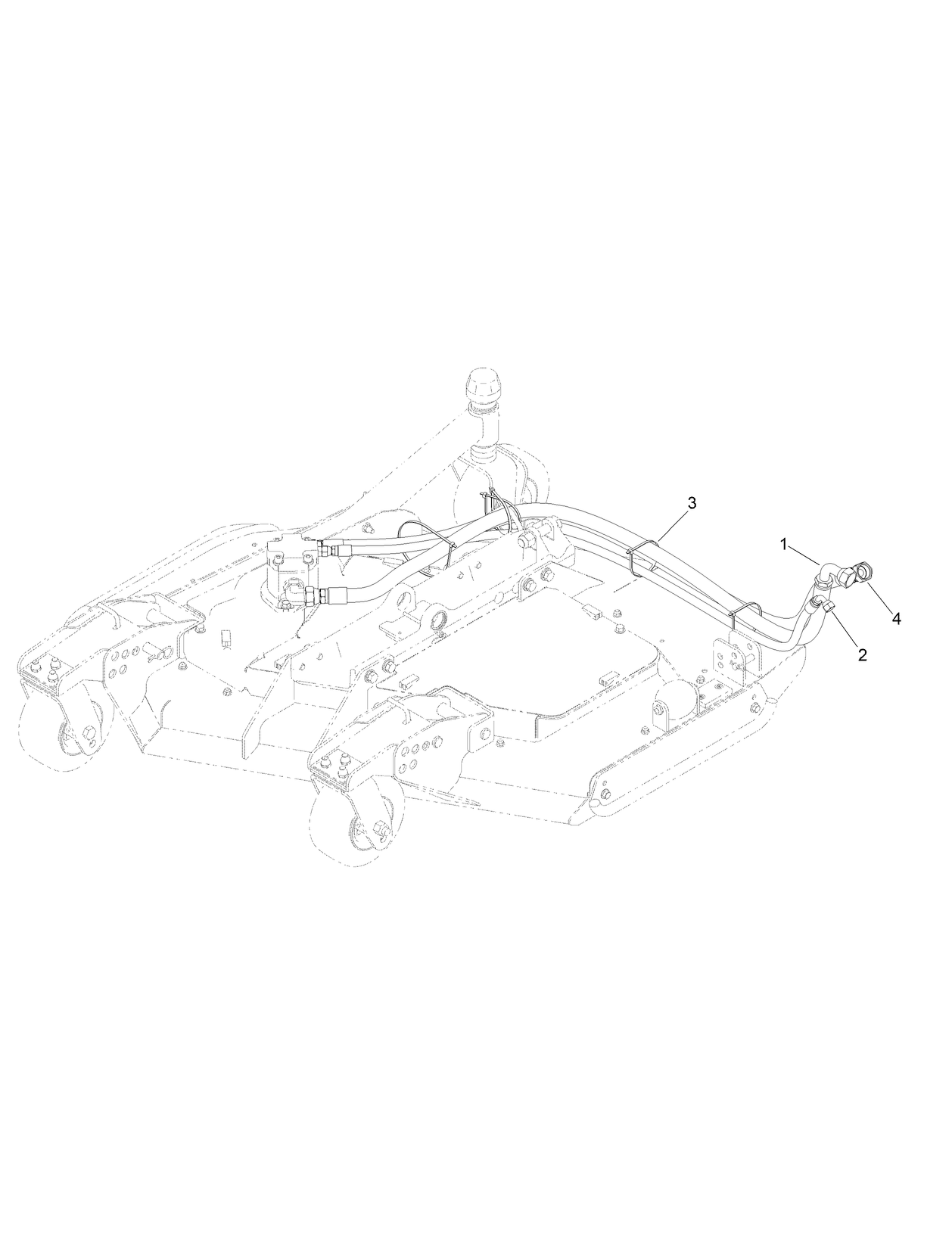 Right Deck Hose Assembly