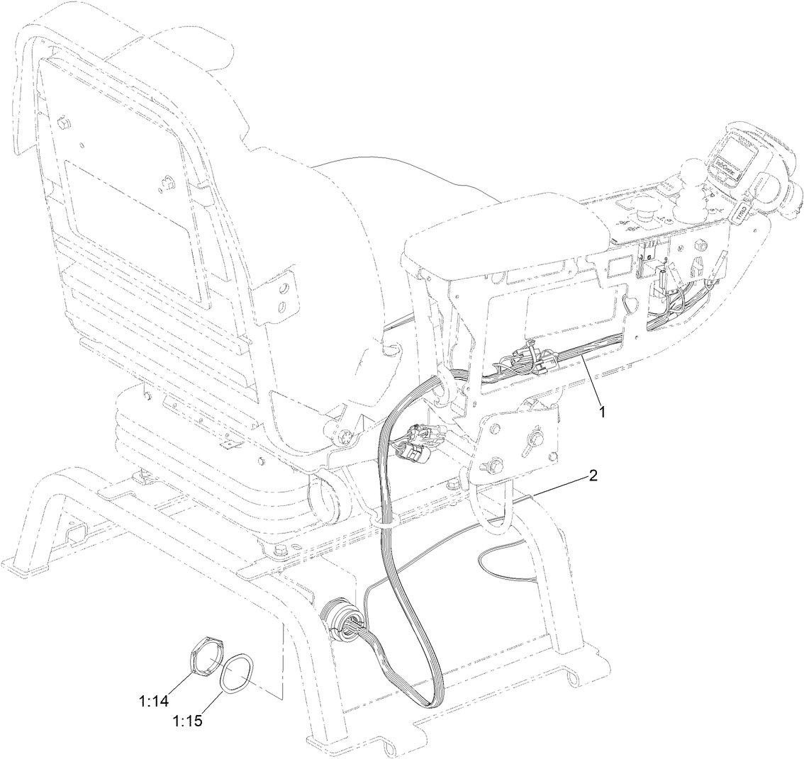 Seat and Control Arm Wiring Harness Assembly