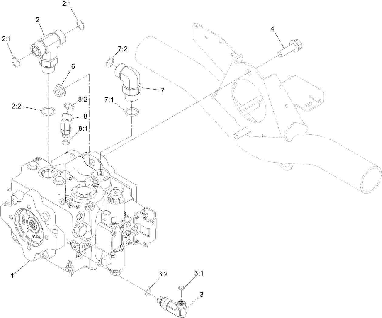 Traction Pump Mounting Assembly
