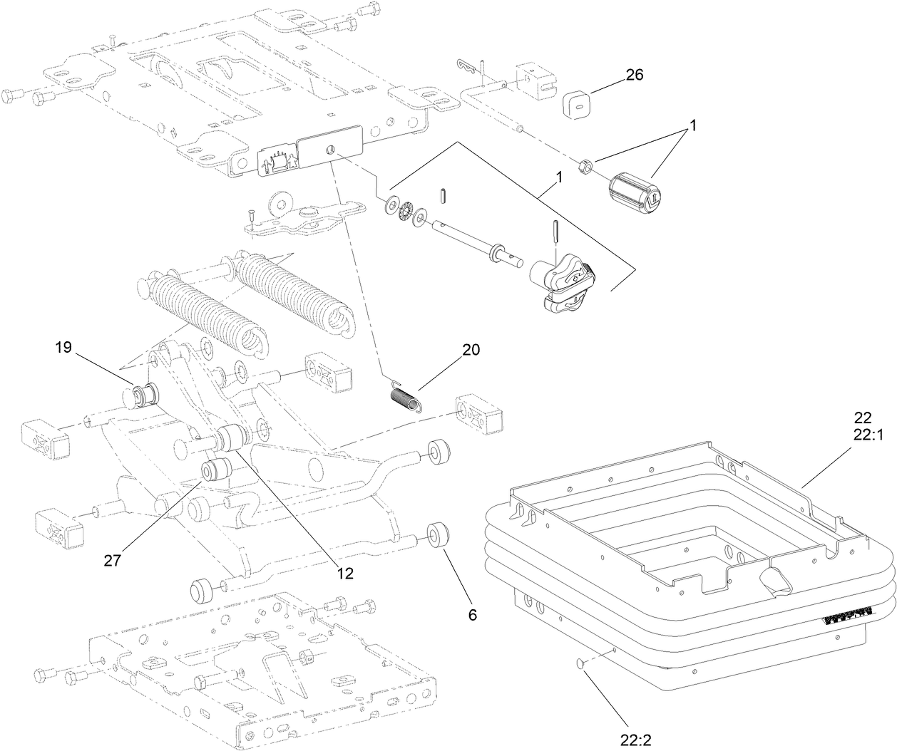 Mechanical Seat Suspension Assembly No. 145-5295