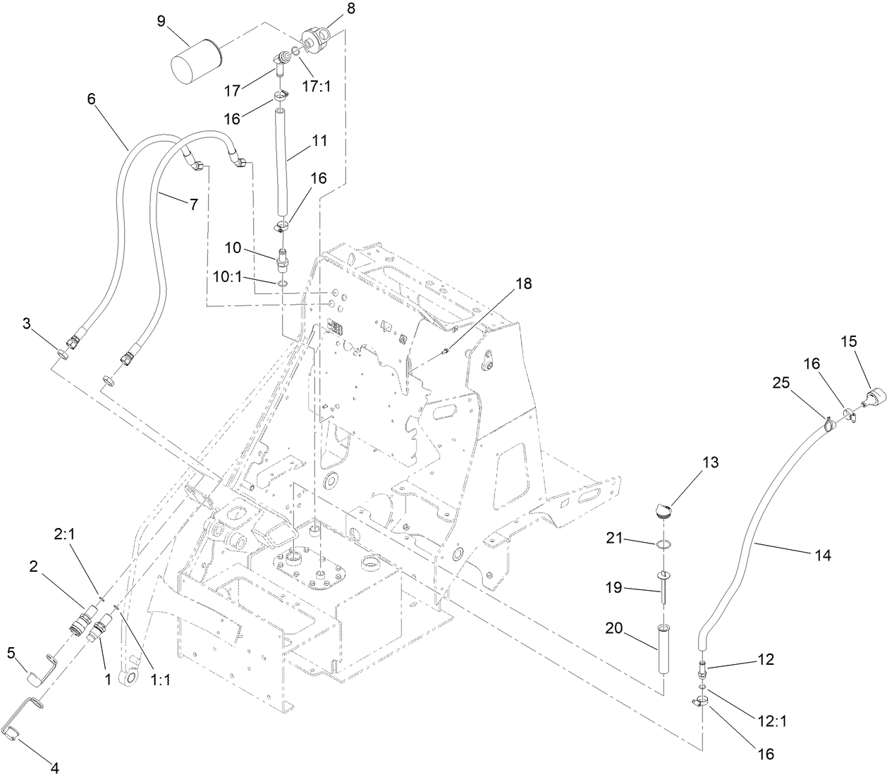 Hydraulic Tank Filter and  Hydraulic Bulkhead Assembly
