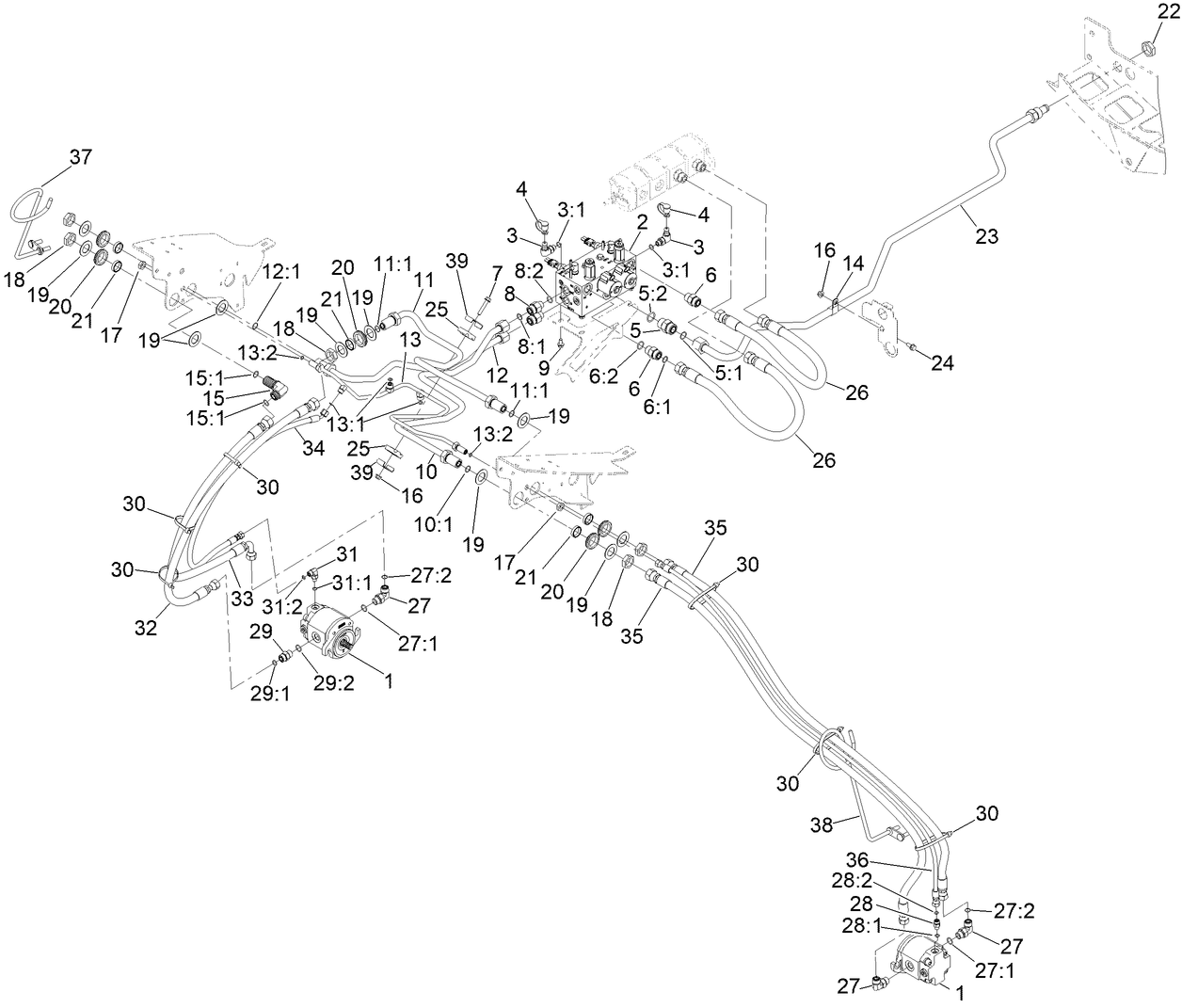 No. 1, 4 and 5 Reel Drive Hydraulic Assembly