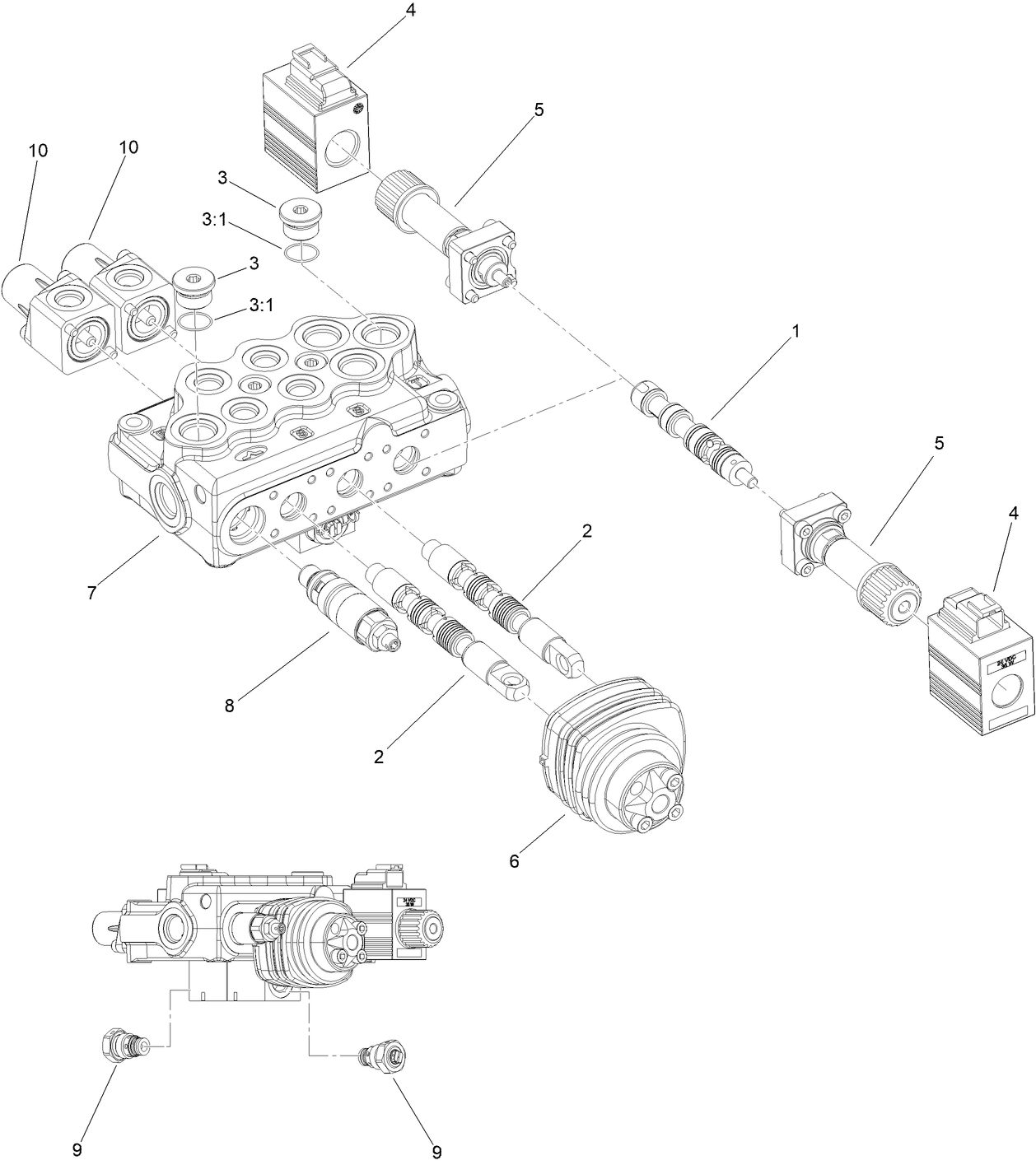 Hydraulic Loader Valve Assembly No. 144-2909