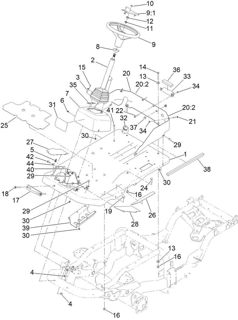 Platform, Steering and Console Assembly