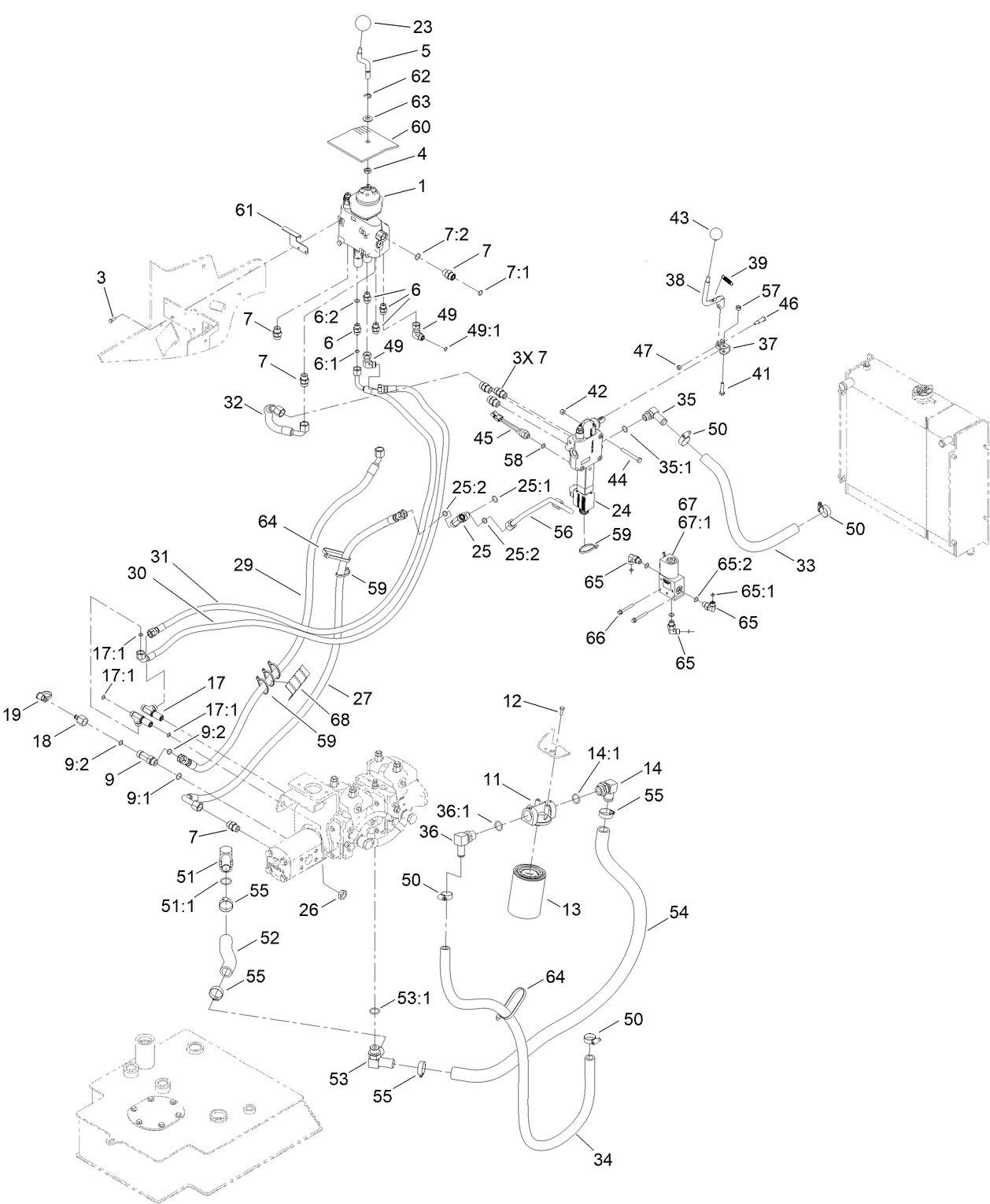 2-Spool Valve and Auxiliary Valve Assembly