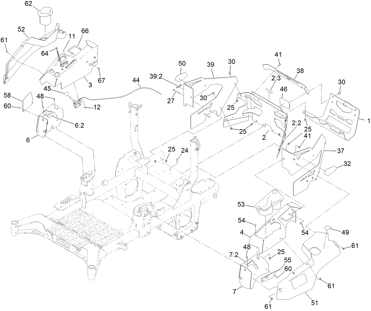 Throttle Cable and Guard Assembly