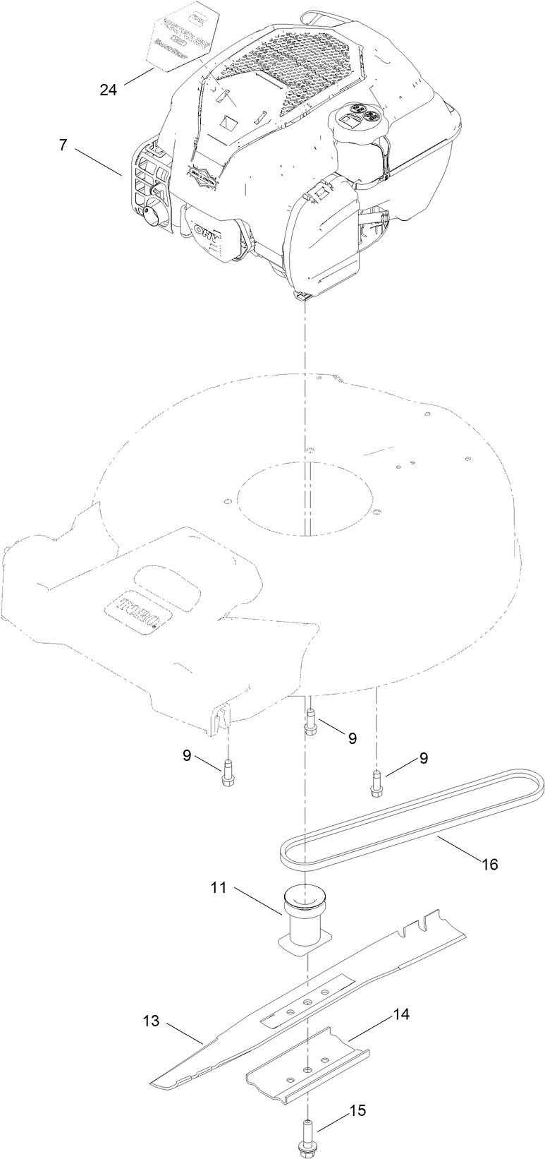 Engine and Blade Assembly