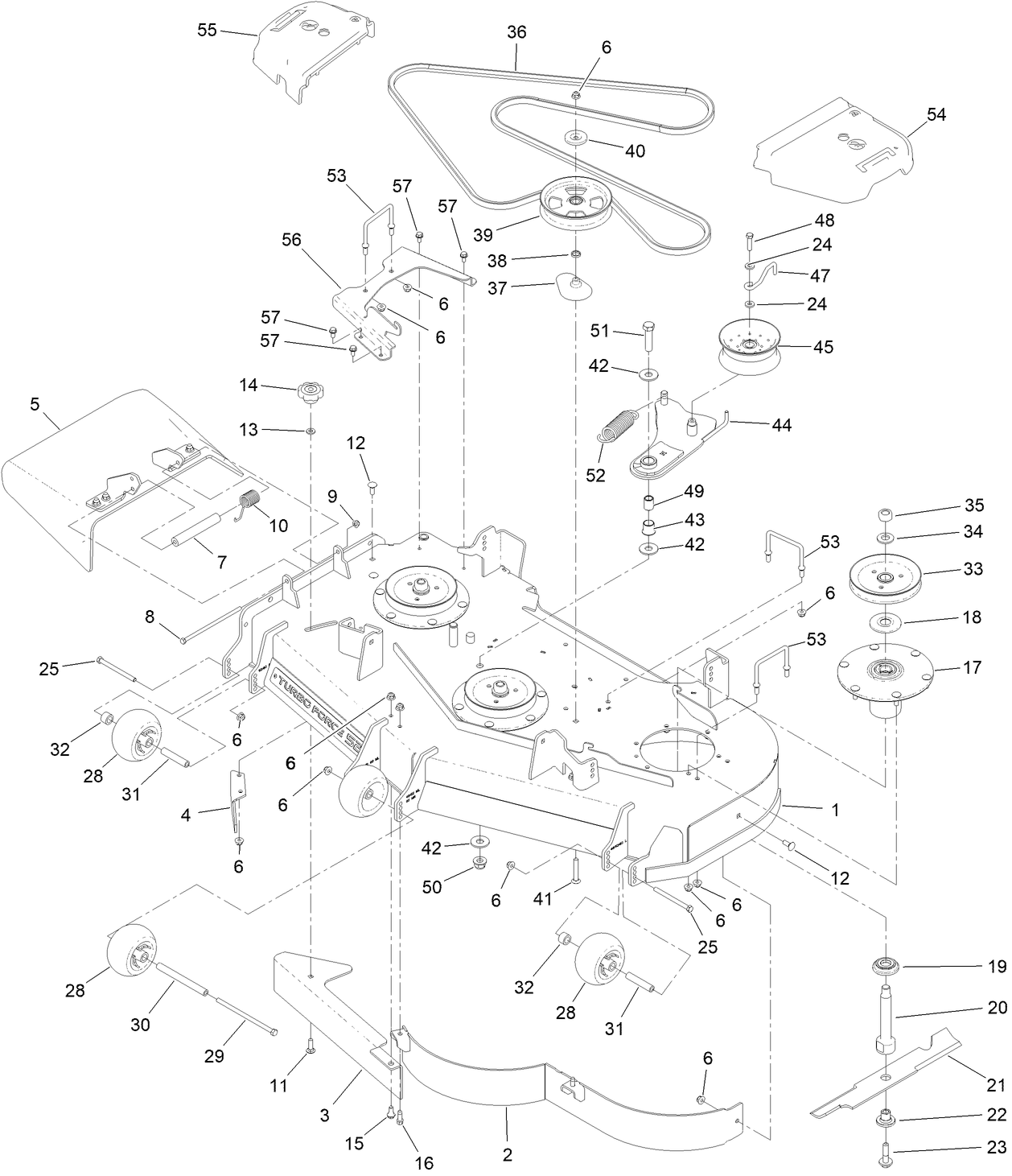 52 Inch Deck Assembly