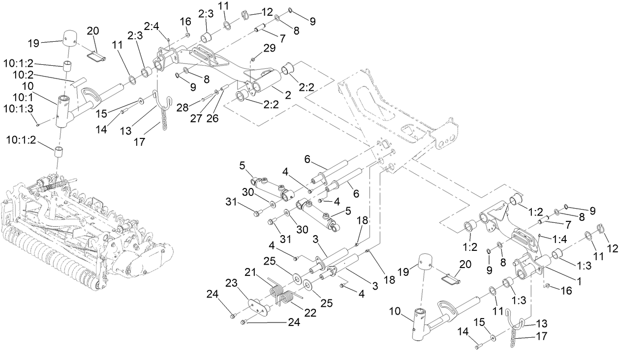 No. 2 and No. 3 Lift Arm Assembly