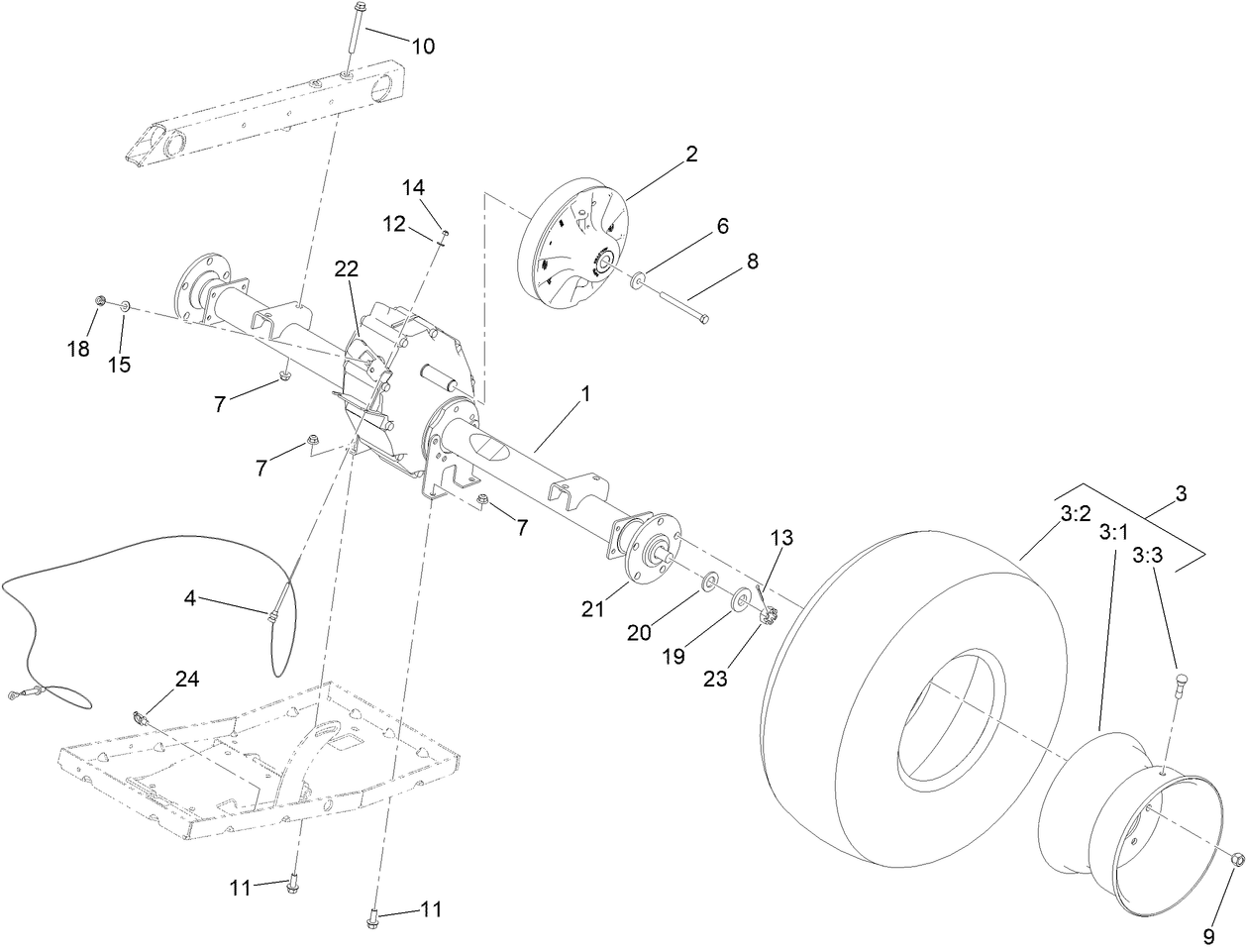 Rear Axle Drive System Assembly