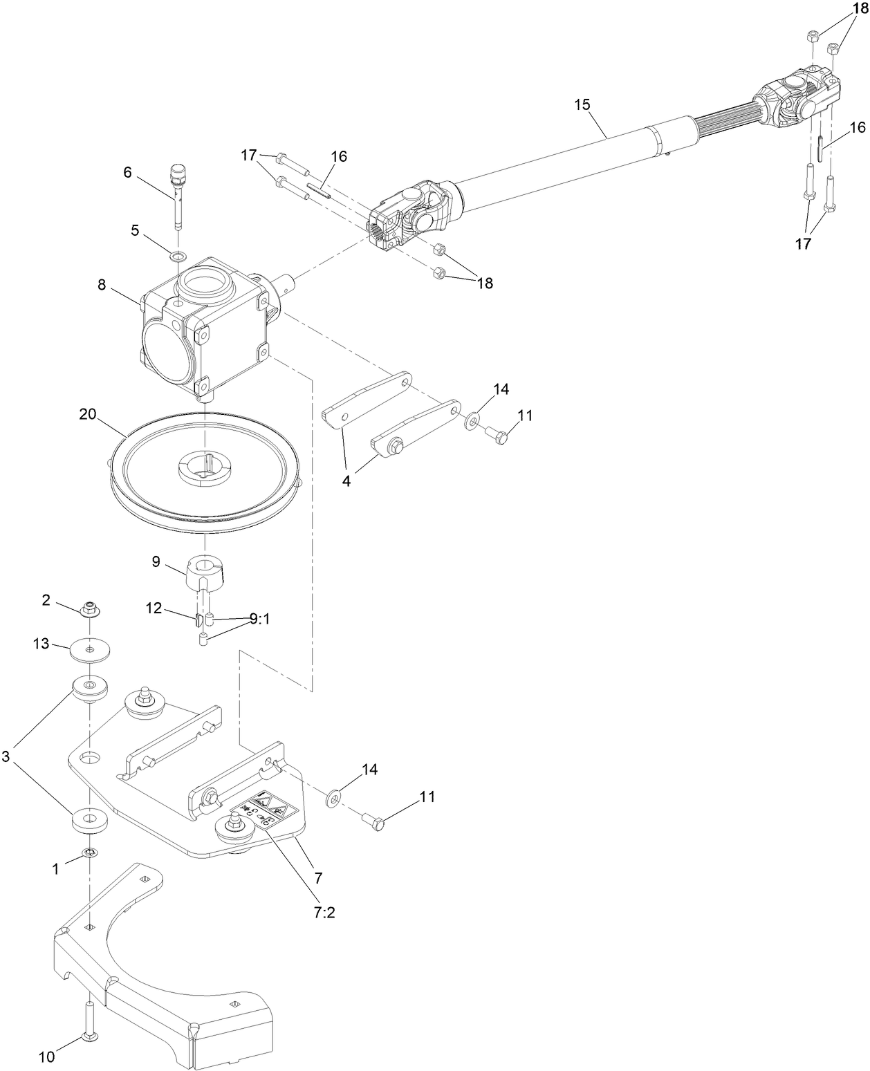 Gearbox and Driveshaft Assembly