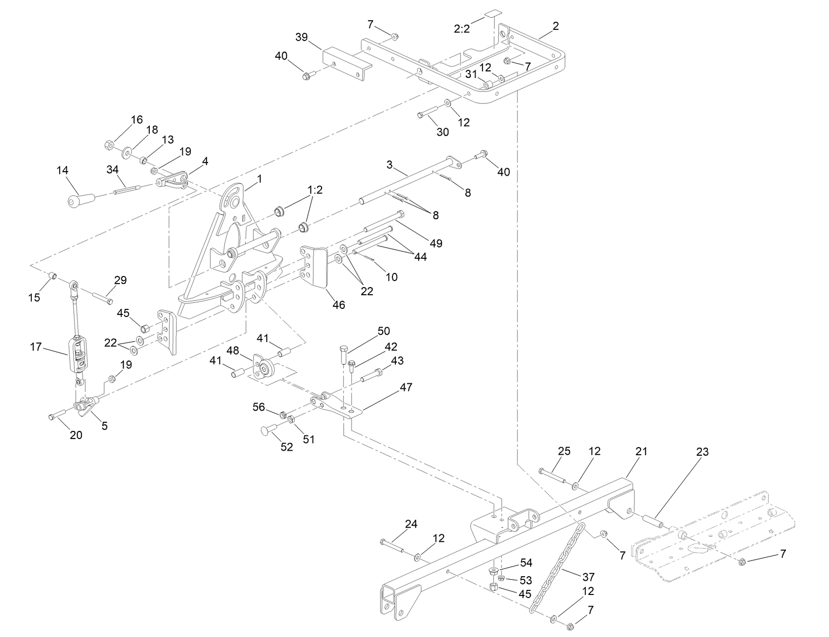Lift Arm and Hanger Assembly
