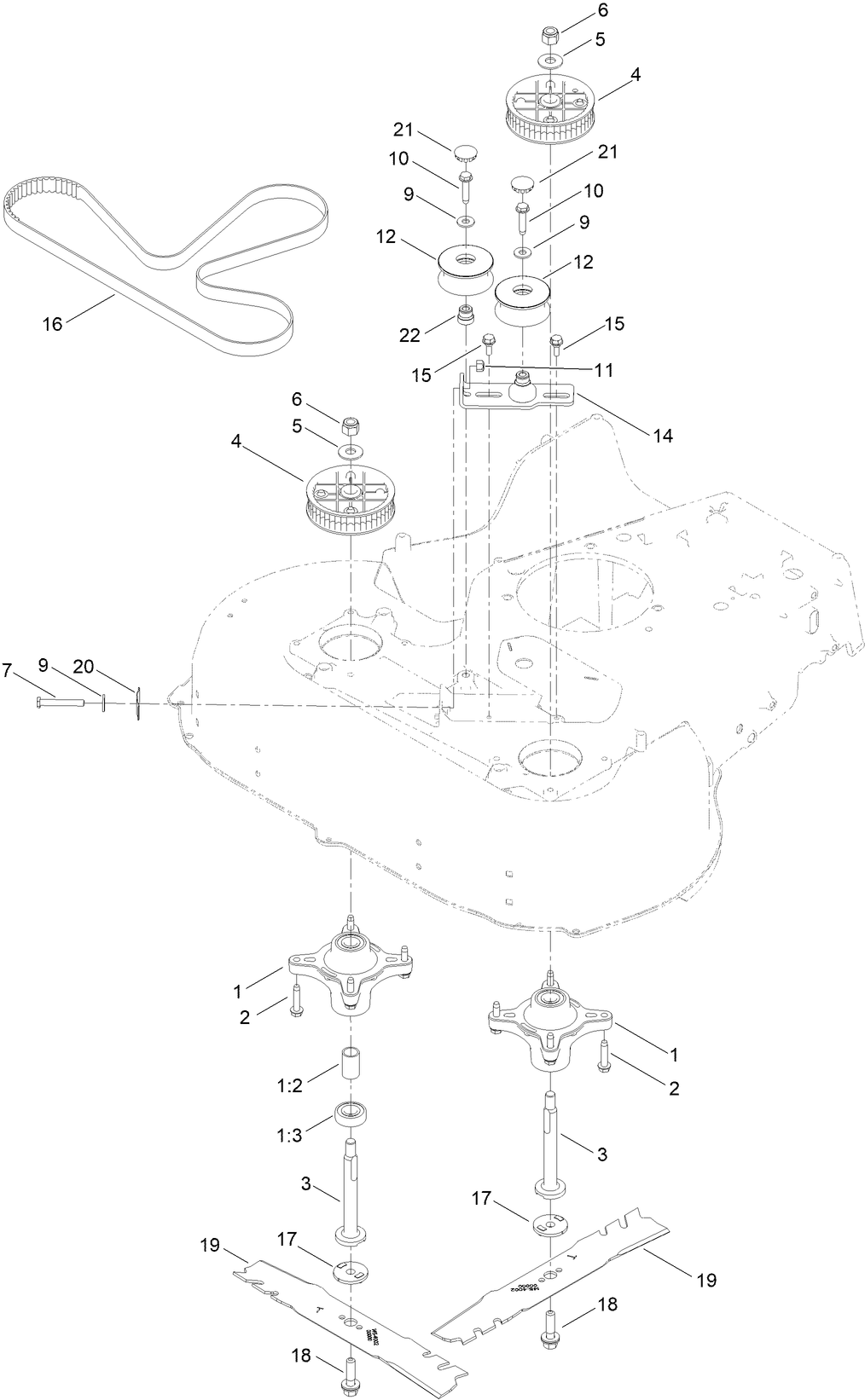 Spindle and Blade Assembly