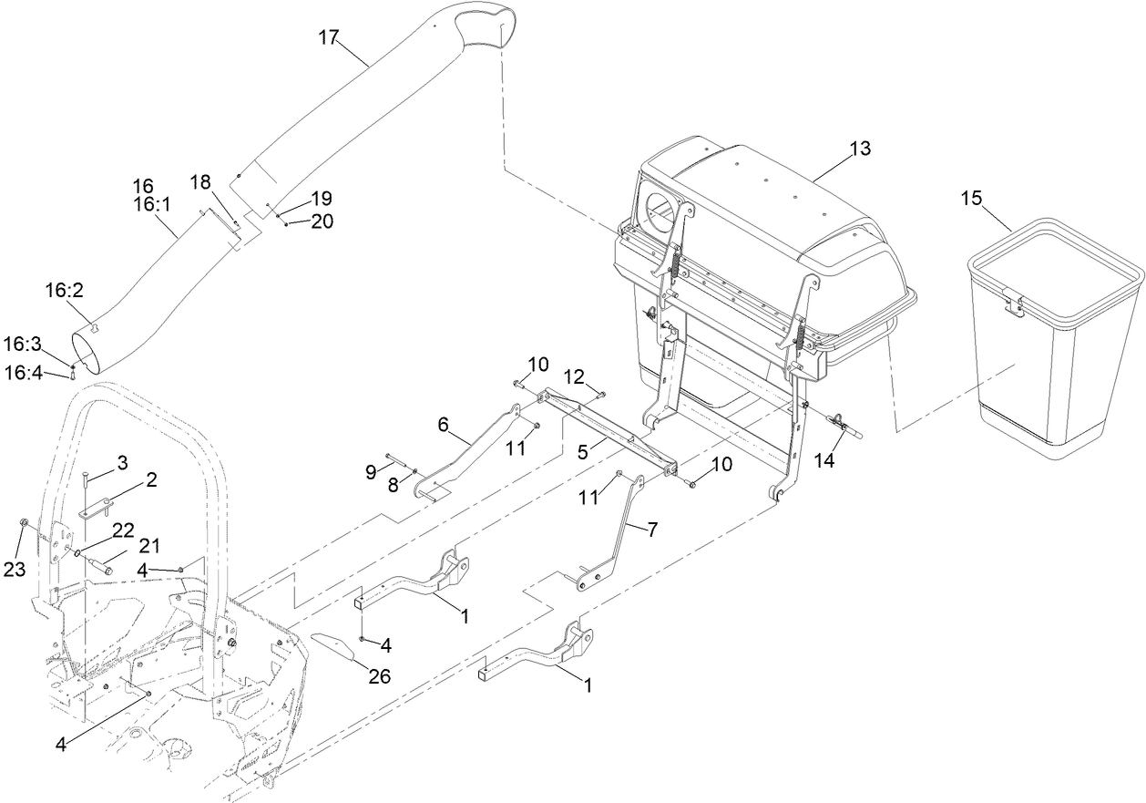 Bagger and Tube Mount Assembly