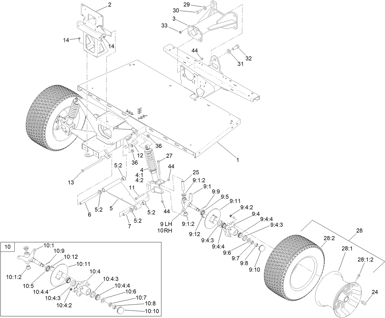 Front Frame and Suspension Assembly